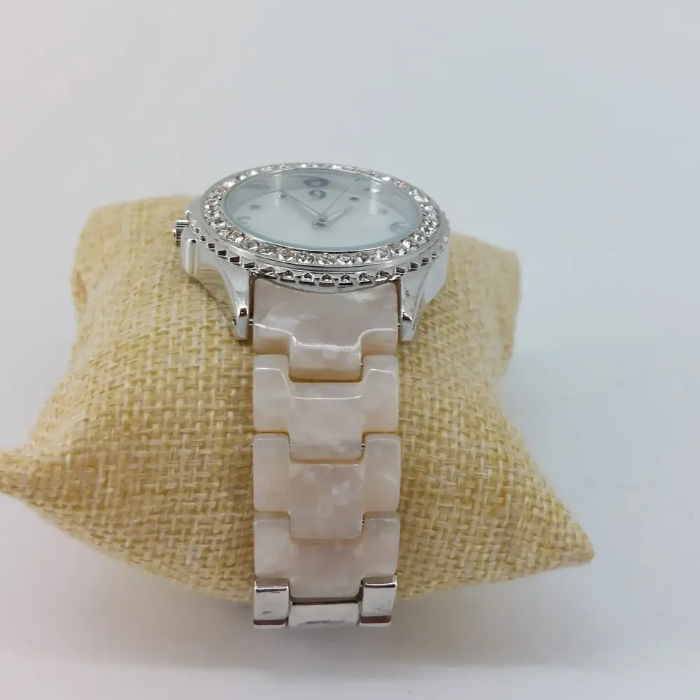 Women's Analog Wristwatch Rhinestone Pearled Plastic